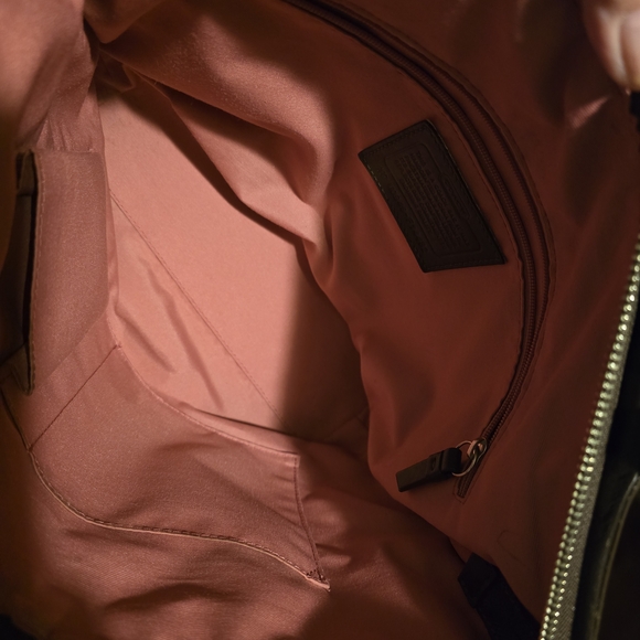 Coach Brown Sateen Shoulder Bag - Picture 5 of 7